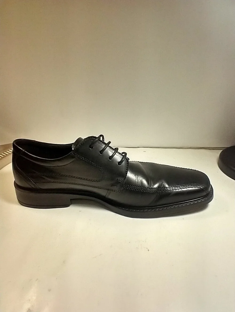 Ecco New Jersey Bicycle Toe Tie Black Oxford Dress Shoes Men's sz 13(47).